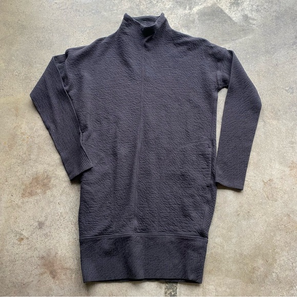 Lululemon Call for Cozy Dress Black Oversized Above The Knee Length - Picture 1 of 7
